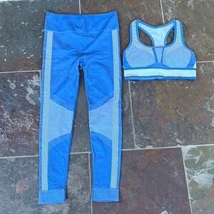 Fabletics Blue and White New Activewear Set